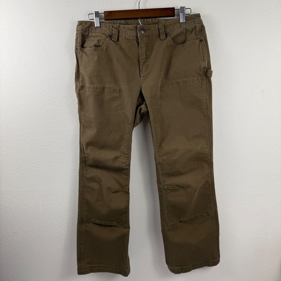 Duluth Trading Co Women Brown Double Knee Utility Work Pants 10x29 Straight Leg - Picture 2 of 10